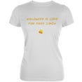 thumbnail image 1 of Halloween is Code For Free Candy White Juniors Soft T-Shirt, 1 of 1
