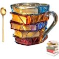 thumbnail image 4 of DGLQMYX 3D Book Stack Coffee Mugs,Painted Book Mug, Novelty 3d Painted Books Coffee Mug, Unique Books Stack Coffee Cup, Collection Gifts for Book Lovers, 4 of 9