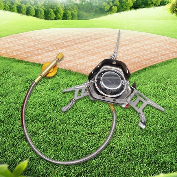 Quemadores de gas para acampar plegables portátiles con cabeza de estufa al aire libre dividida 4000W ligeros Hugtrwg Para estrenar