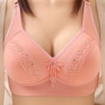 thumbnail image 2 of Sngxgn Wireless Bra with S upport for Women Seamless Bra Full Coverage Bra(Watermelon Red,40), 2 of 4