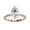 Rose Gold, variant on Hidden Halo Solitaire Engagement Ring for Women, 2.10 Carat (ctw) Pear and Round Cut Lab Grown Diamond Ring In 14K White Gold Over Sterling Silver F-G-H, SI Quality Ring Size-6