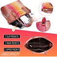 thumbnail image 4 of LHSHID Women Purse Satchel Bag Long Crossbody Classy Tote Bag Top Handle Vegan Leather Ladies Handbags Embossed Pattern, 4 of 6