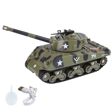JIAHAOO M4 Sherman Tank Model for History Lovers 1 35 Scale 8.9” Length Diecast Alloy Sound Light Atomizing Gift Included