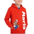 thumbnail image 6 of Super Mario Boys Zip Up Hoodie Red Sizes 6-14, 6 of 8