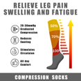 thumbnail image 5 of 3 Pairs Copper Compression Socks for Women & Men Circulation 15-20 mmhg - Better Blood Flow, Swelling, Best Support for Medical, Running, Nursing, 5 of 6