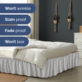 thumbnail image 6 of Elastic Wrap-Around Dust Ruffled Bed Skirt - Easy Fit with Pleated 15" Drop, 6 of 7