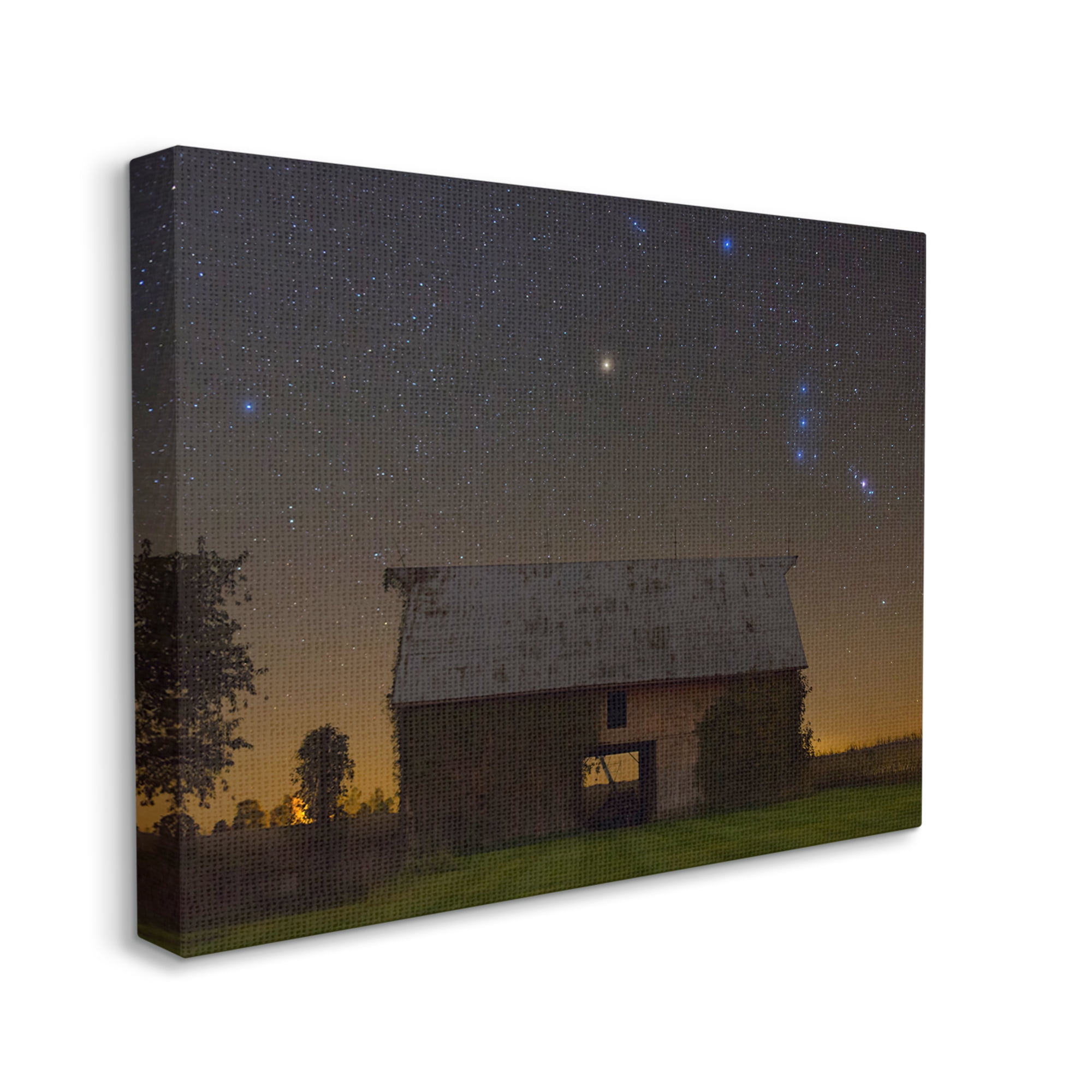 Stupell Industries Luminous Stars Shining Nighttime Constellations Quiet Cabin Photograph Gallery Wrapped Canvas Print Wall Art, Design by Royce Bair