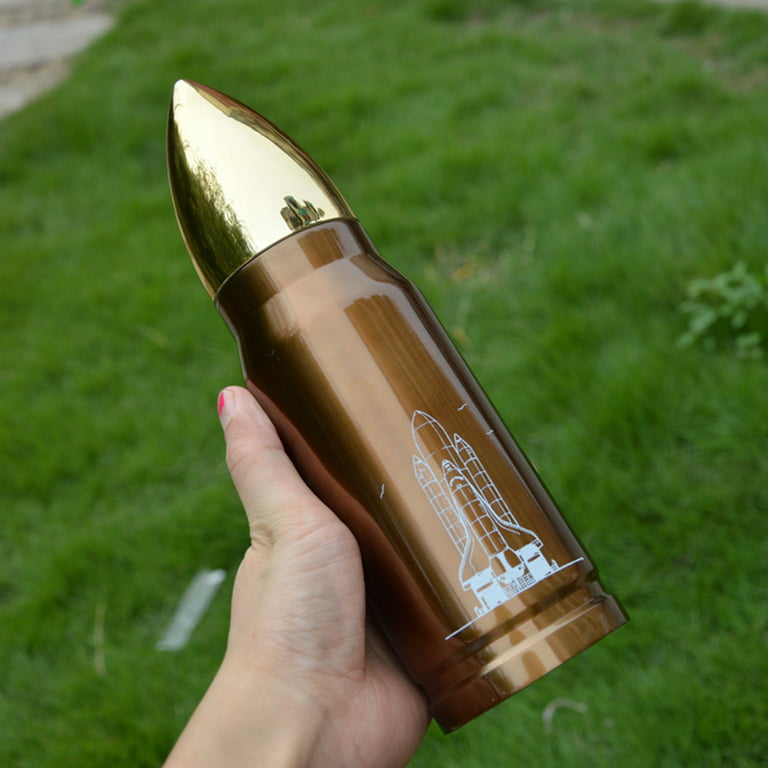 350/500ml Stainless Bottle Bullet Rocket Vacuum Bottles Men Heat Cold Insulation Coffee Tea Mug Drinkware Insulated Thermo Cup, Size: 350 mL, Bronze