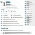thumbnail image 6 of Amerock Ballard 7-9/16 inch (192mm) Center-to-Center Polished Chrome Cabinet Pull, 6 of 6