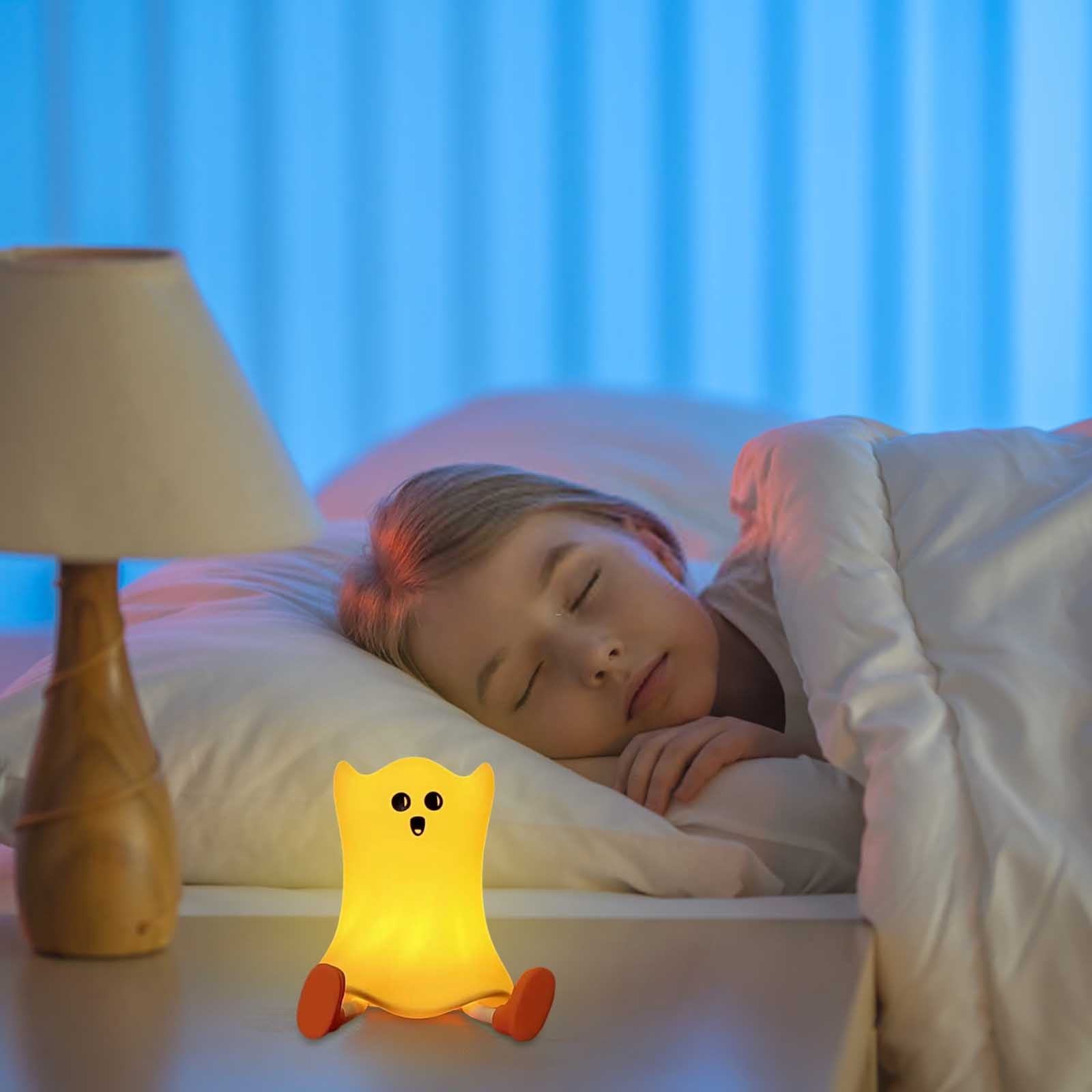 LLDYYDS Halloween Ghost Night Lights for Kids: Cute Lamp Rechargeable Toddler Baby Night Light with Timer, Adjustable Brightness
