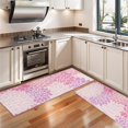 thumbnail image 3 of Kitchen Rugs Sets Of 2,Pink Floral and Petal Pattern Anti Fatigue Kitchen Mat Rugs Non Slip Washable,Decorative Kitchen Floor Mats for Kitchen,Sink,Laundry,17"X47", 3 of 5