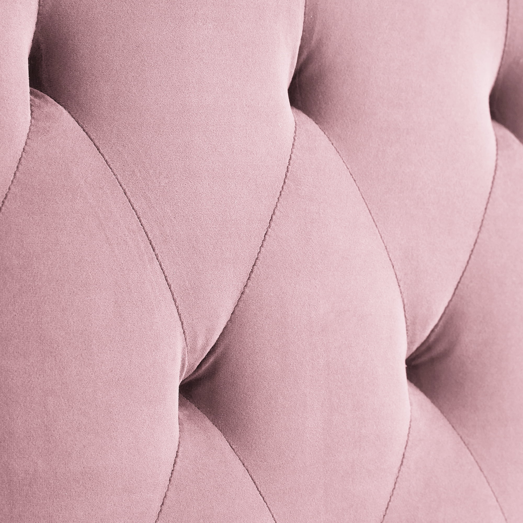 Rest Haven Raleigh Tufted Velvet Upholstered Headboard, Twin-XL, Pink