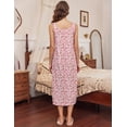 thumbnail image 5 of Ekouaer Long Sleeveless Nightgowns for Women Ladies Night Gown Embroidery Sleepdress Tank Nightdress Victorian Sleepshirt, 5 of 6