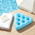 thumbnail image 6 of Sruoe Triangular Inflatable 6 Cup Pool Holder, Lightweight Portable Inflatable Drink Caddy, Multi Scenario Use Float for Bath Toy Pool Party Supplies Pool Party Accessory, 6 of 6