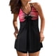 thumbnail image 1 of Gibobby Bañador de Bikini Trajes de baño fluidos para mujer Trajes de baño con control de barriga Traje de baño de dos piezas Camiseta sin mangas con pan(Rojo,G), 1 of 5