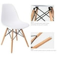 thumbnail image 4 of 4 Pieces Mid Century Modern DSW Shell Lounge Plastic Kitchen, Dining, Bedroom, Living Room Side Chairs，White, 4 of 7
