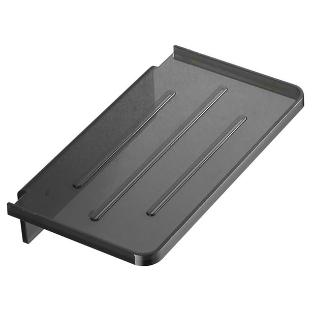 Soporte para teléfono de baño, soporte de pared para teléfono, estante de almacenamiento para mesita de noche, inodoro Negro y claro