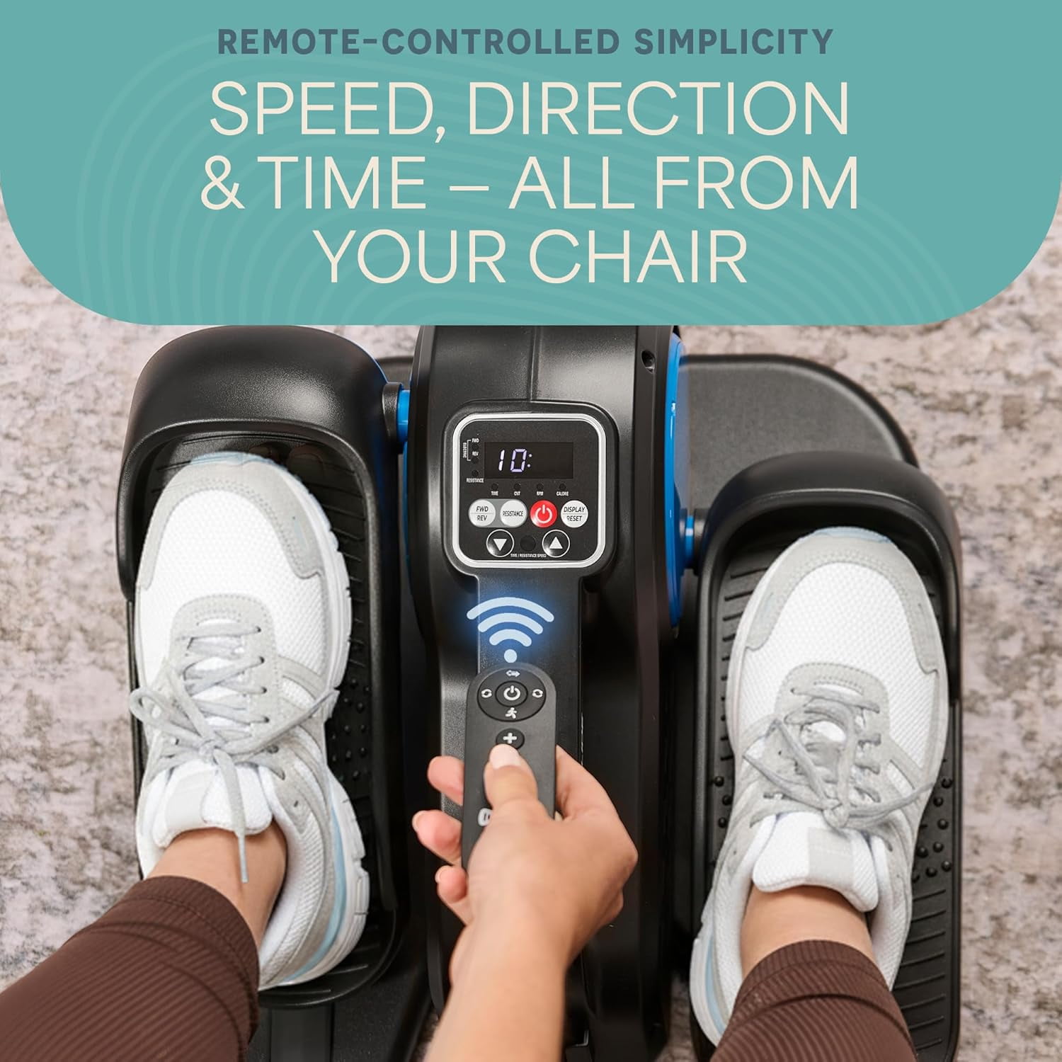 LifePro Under Desk Elliptical Exercise Machine – Seated Pedal Exerciser & Foot Pedal Exercise Machine for Seniors & Adults – Quiet, Portable Ellipse Leg Exerciser for Home or Office