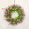 thumbnail image 6 of Dvumao 17.7-Inch Artificial Spring Wreath, Flower Wreath with Green Leaves for Front Door, Wall, Window, Indoor and Outdoor Home Decor, 6 of 9