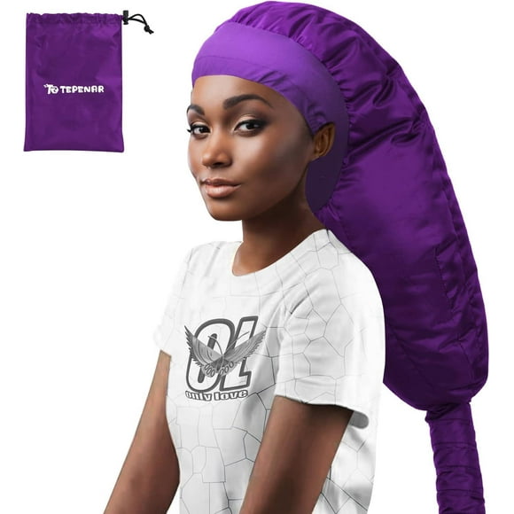Accesorio para Secador de Pelo Mejorado Capucha Morado Extra Grande Ajustable para Cuidado del Cabel