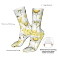 thumbnail image 4 of Xecao Sweet Honey Print Fashion No Heel Casual Crew Socks Cushioned Breathable for Men Women - Moisture wicking,Not easy to fade Suitable for daily, 4 of 7