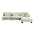 thumbnail image 2 of Lexicon Traverse Corduroy 4-Piece Modular Sectional with Ottoman in Beige, 2 of 6