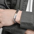 thumbnail image 2 of Pulsera de acero inoxidable con cadena cubana de 21 cm en tono dorado para hombre, 2 of 2