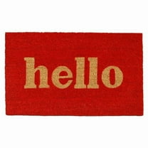 Calloway Mills Hello Outdoor Doormat Red/Natural Block 24" x 36"