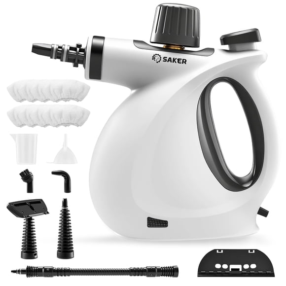 Saker Handheld Steam Cleaner New,Portable Steam Cleaner for Home,1050W Steam Cleaner,8 Fiber Cloths for Quick Heating & Deep Cleaning of Floors, Cars