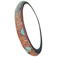 thumbnail image 1 of Housse de Volant Western Rétro Western Cowboy Universelle Housse de Volant Embossée Peinte à la Main Cuir Western pour Homme Design Facile, 1 of 7