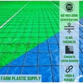thumbnail image 3 of Farm Plastic Supply - Concrete Vapor Barrier - 15 mil - (14' x 140') - Heavy Duty Blue Plastic Tarp, Polyolefin Vapor Barrier Plastic Sheeting, Concrete Vapor Barrier, Roll of Heavy Duty Plastic, 3 of 5