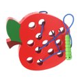 thumbnail image 3 of Wooden Lacing Threading Toy,  Eating Fruit Threading Creative Design  for Children Aged 1 To 2 ,Watermelon,Pineapple,Strawberry, 3 of 8