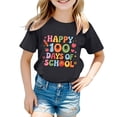 thumbnail image 1 of PMVFHDE Hauts d'Été pour Filles T-Shirts Graphiques pour Filles Hauts d'Été pour Filles T-Shirt Robe pour Fille 2025 Enfants Filles et Garçons T-Shirt Col Rond Manches Courtes T-Shirt Décontracté d'Été Noir, 8-9 Ans, 1 of 4