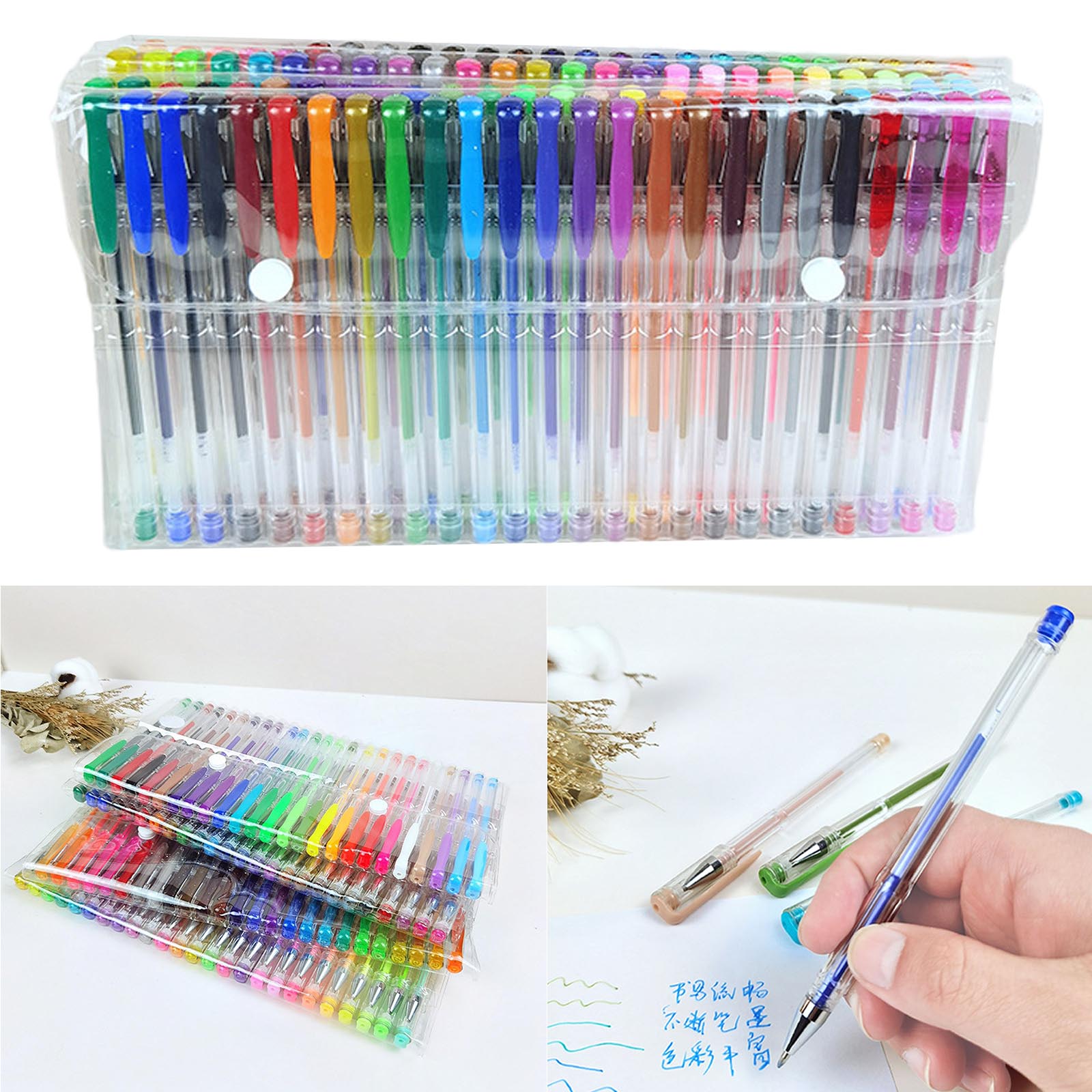 Gel Pens Fine Point 100pcs Non Toxic Colored Pen Set for Adult Coloring Books
