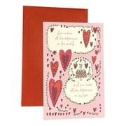 Valentine's Day Greeting Card for Wife/Husband - Love makes all the difference in the world... ...and you make all the difference in my life.; Heart