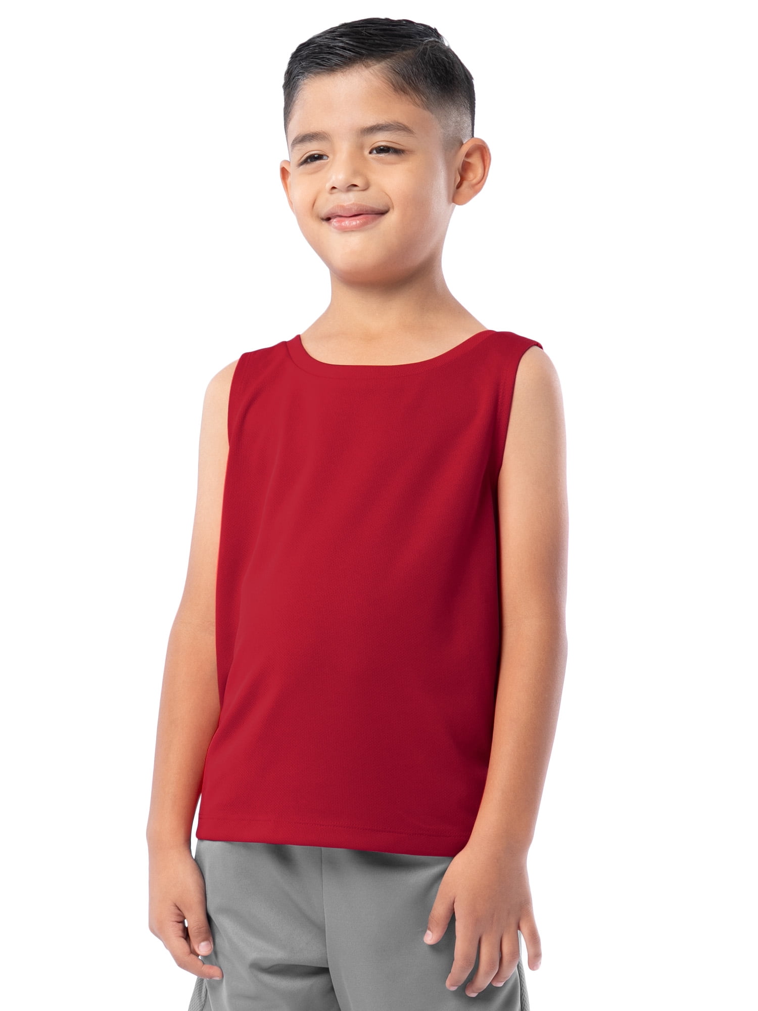 Athletic Works Boys Core Active Muscle Tank Top, 2-Pack, Sizes 4-18 & Husky