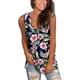 thumbnail image 2 of Camisetas sin mangas para mujer con cuello en V, camisetas sin mangas, camisetas sin mangas con abertura lateral floral Ormromra WMZL-1645-32, 2 of 5