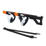 3-in-1 Magnetic VR Gun Stock for PSVR2, Changing VR Handle Accessories for Playstation VR2, Handle Attachment with Shoulder Straps for Enhance FPS Gaming Experience (Black)