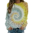 thumbnail image 2 of jjayotai Womens Sweatshirt, Tie Dye Long Sleeve Tunic Tops Crew Neck Lightweight Fall Winter Clothes Loose Fit Pullover, 2 of 5