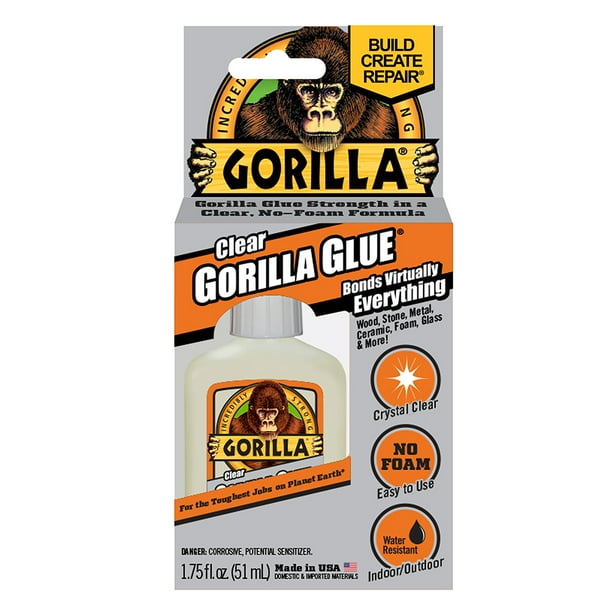 Gorilla Clear Glue, 1.75 Ounce Bottle