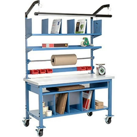 

Complete Mobile Packaging Workbench Plastic Square Edge - 72 x 30 in. Light Gray