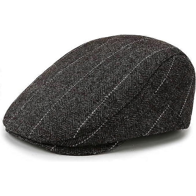SZTXJ Men's flat cap beret cap, soot cotton peaked cap flat cap, beret newsboy cap, duckbill driving cabbie hunting caps