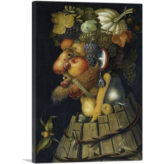 ARTCANVAS Autumn 1573 Canvas Art Print by Giuseppe Arcimboldo - Size: 18" x 12" (0.75" Deep)