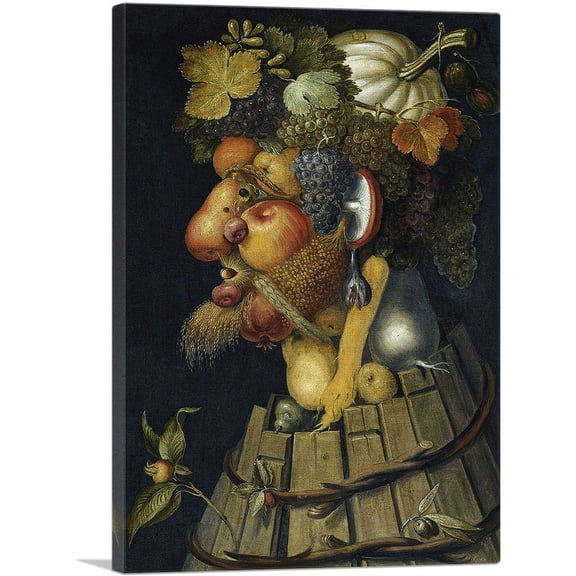 ARTCANVAS Autumn 1573 Canvas Art Print by Giuseppe Arcimboldo - Size: 26" x 18" (0.75" Deep)
