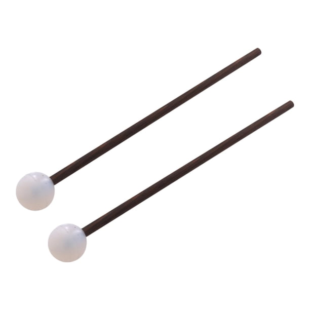 2 mazos de batería profesionales, mazo de xilófono, baquetas de glockenspiel para Blanco