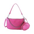 thumbnail image 1 of sweethay Bolsos cruzados 3 en 1 para mujer, bolso de hombro, organizador de estilo informal, bolso con forma de media luna, bolsos de mano con Bolsas de mensajero y de hombro Rosa roja, 1 of 6