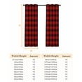 thumbnail image 6 of Fsddascl Red Black Plaid Blackout Curtains for Bedroom/Living Room, Thermal Insulated Kitchen Curtains, Vintage Farmhouse Abstract Buffalo Check Grommet Darkening Window Treatment Drapes 42"x63"x2, 6 of 6