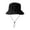Black, variant on Fisherman Hats Unisex Quick Drying Solid Color Foldable Nylon Spandex Sun Hats with Wind Rope for Travel Daily Outing