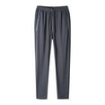 thumbnail image 1 of Pantalones deportivos lisos para hombre: corte holgado, nailon y spandex, largo 9, pantalones de entrenamiento para correr, 1 of 3