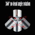 thumbnail image 4 of Grifo de espuma de doble giro con bola de latón, filtro de ahorro de agua giratorio de 360 ​​grados, rosca interna M22 y grifo de rosca externa M24 para cocina y baño, plateado Sincero Electrónica, 4 of 5